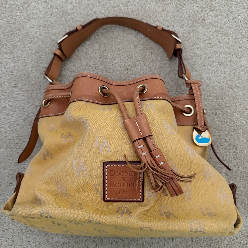 Dooney & Bourke Yellow and Brown Shoulder Bag